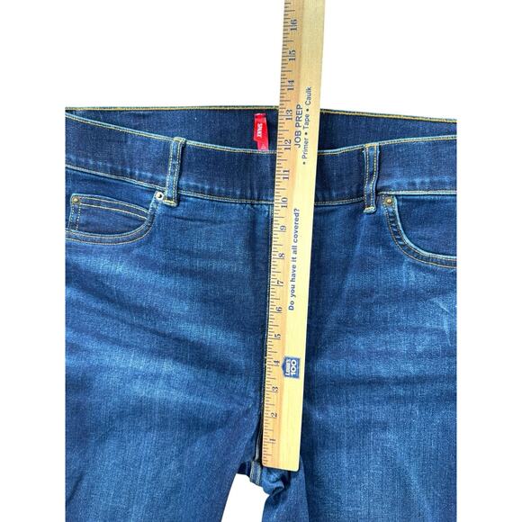 Spanx Flare Jeans Womens Size XL High Rise Dark Blue Denim 20327R - Picture 8 of 9